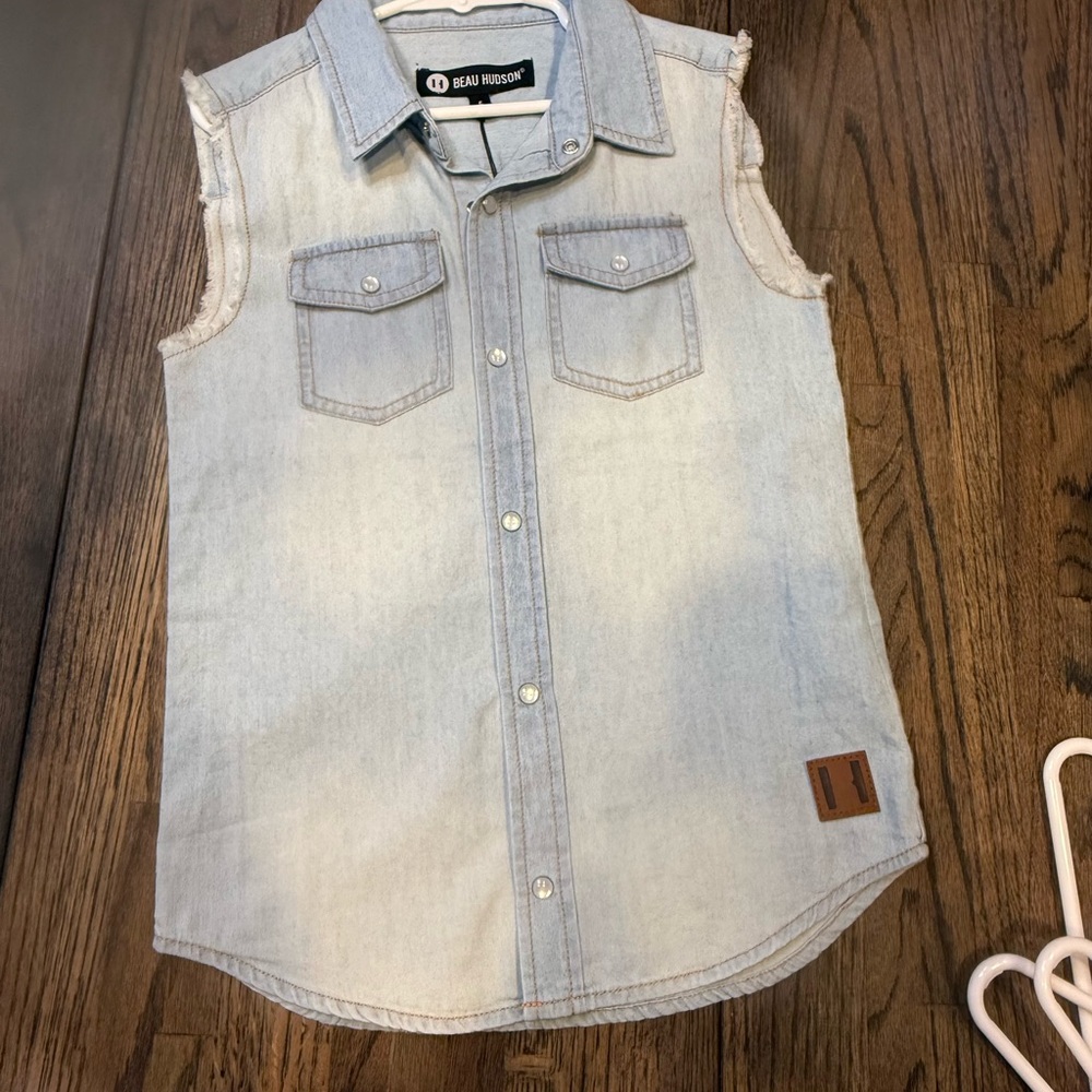 Beau Hudson Kids Denim Sleeveless Shirt 5T